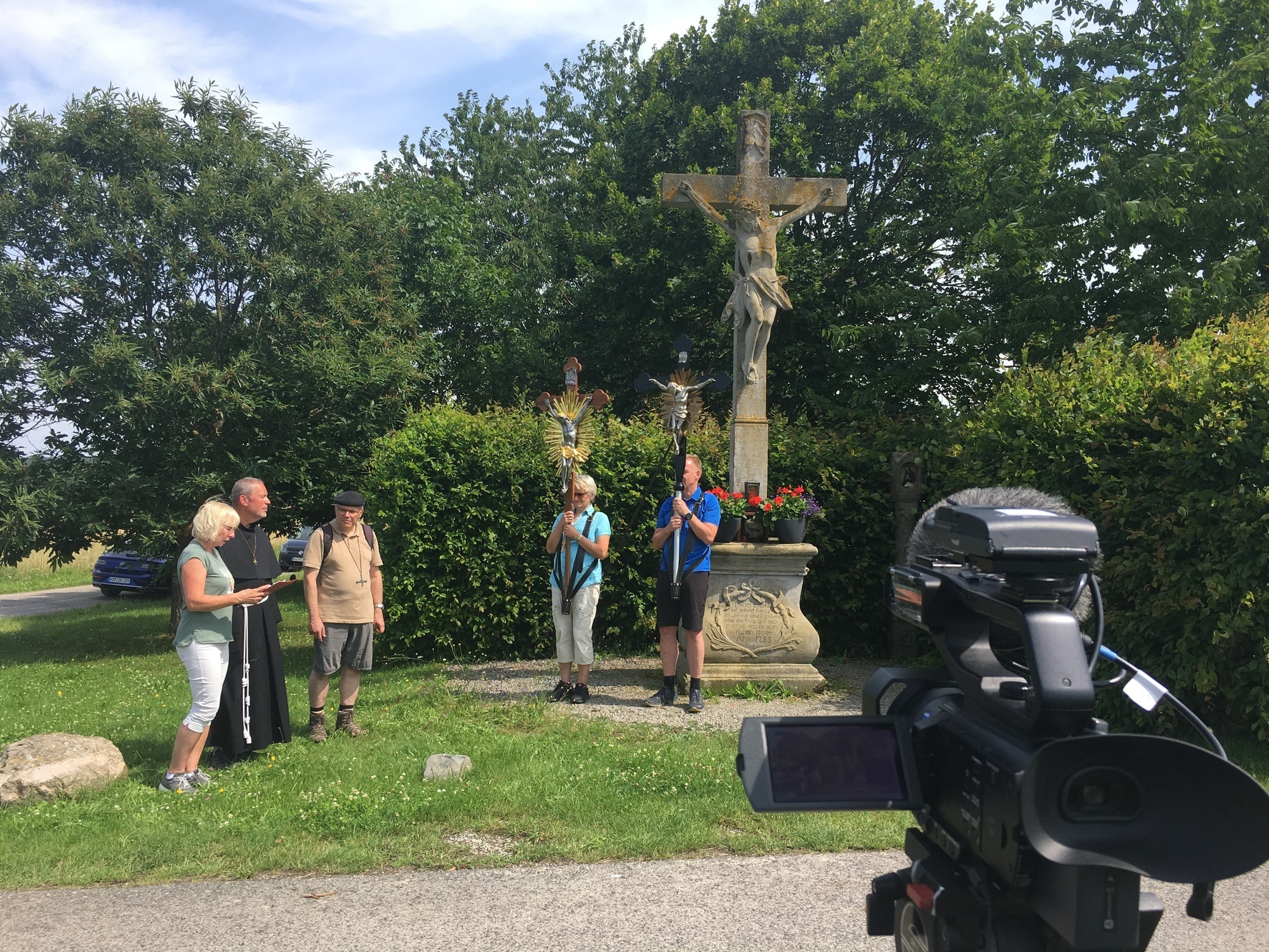 Dreharbeiten für die Kreuzbergwallfahrt „to go“
